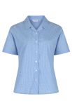Short Sleeve, Non-iron Rever Collar Checked Blouses - Twin pack
