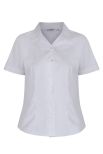 Short Sleeve Non Iron Rever Collar Fitted Blouses - Twin Pack