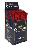 Helix Oxford Ball Point Stick Pen - Red (Single Pen)