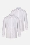 Long Sleeve, Slim Fit Non Iron Shirts - Twin pack