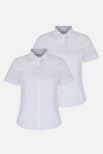 Short Sleeve, Slim Fit Non-iron Blouses - Twin pack