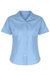 CLEARANCE Girls Short Sleeve Rever Collar Fitted Blouse