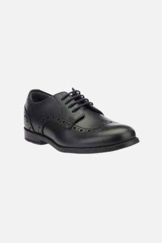 Start-Rite Senior Girls' Brogue Black Leather Lace-Up School Shoes (10-16+ Years)