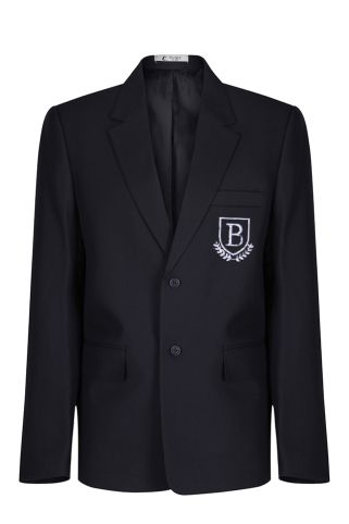 Senior boys contemporary blazer badged with school logo