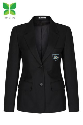 Girls Badged contemporary blazer badged with Teignmouth Community School Logo