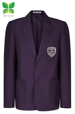 Purple blazer badged with The John Frost School logo