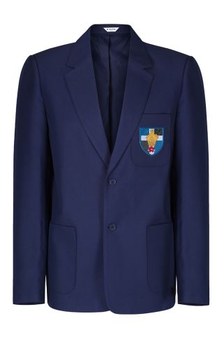 Royal blazer badged with Ripley St Thomas logo