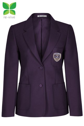 Purple blazer badged with The John Frost School logo