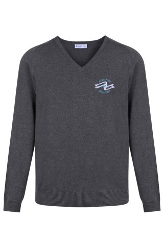 Cotton jumper badged with school logo