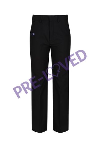 Pre-loved Boys junior style Classic Fit Trouser with Outwood Academy logo