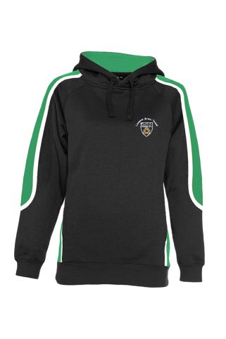 Black, Emerald and White Hoody badged with Laurence Jackson Logo