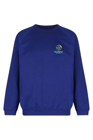 Crew Neck Sweatshirt badged with The Kingfisher CE Academy logo