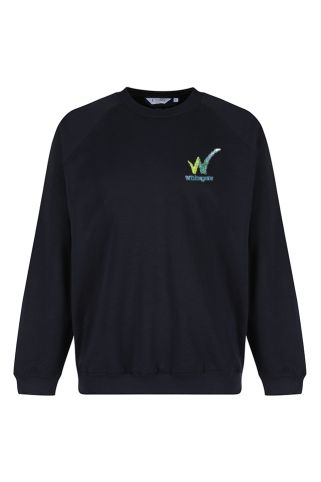 Navy sweatshirt badged with the logo for Whitegate Nursery School