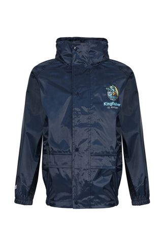 Waterproof Coat badged with The Kingfisher CE Academy logo
