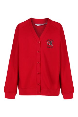 Badged Red Girls Cardigan for Redlands Primary and Nursery School