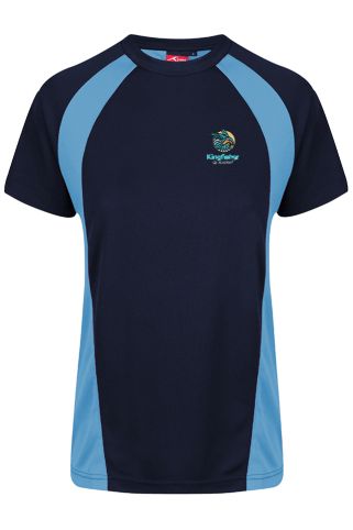 Sector Crew Neck T-Shirt badged with The Kingfisher CE Academy logo