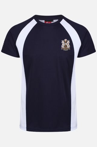 Sports top badged with school logo for Montessori International Bordeaux