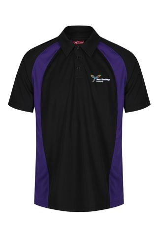 Black and Purple Polo badged with North Cambridge Academy logo (Summer uniform)