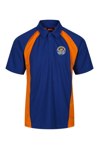 Royal Blue/Amber Polo Badged with School Logo