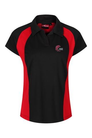 Fitted sports polo badged with school logo for Icknield Community Oollege