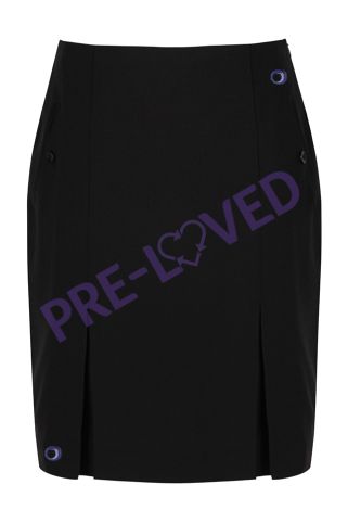 Pre-loved Girls-fit senior style Twin Pleat Skirt with Outwood Academy logo