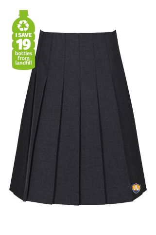Senior pleated skirt, Harrow Grey with school logo