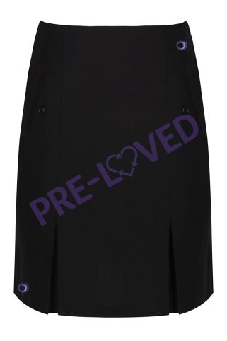 Pre-loved Girls-fit junior style Twin Pleat Skirt with Outwood Academy logo