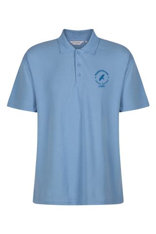 Sports Sky Polo Shirt (IVORY) Badged with Maidenbower School Logo