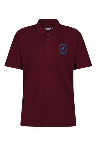 Sports Maroon Polo Shirt (MISSEN ) Badged with Maidenbower School Logo