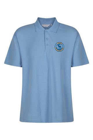 Poloshirt badged with Hartismere School logo