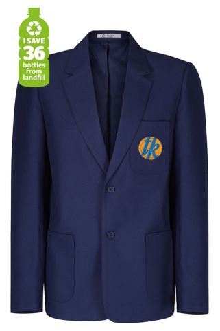 Royal blazer badged with school logo for Thomas Keble School
