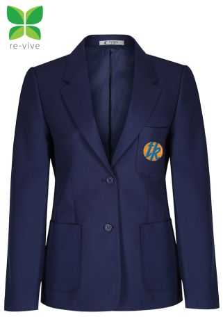 Fitted royal blazer badged with school logo for Thomas Keble School