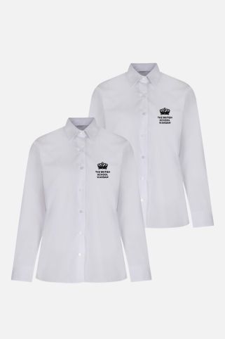 2 PACK Long sleeve blouse badged with the logo for The British School Warsaw