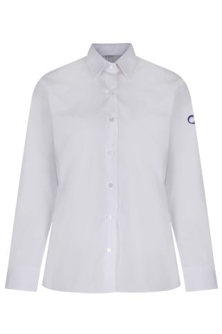 Non-Iron Long Sleeve Blouse with Outwood Academy logo (twin pack)