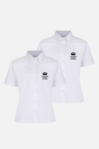 2 PACK Short sleeve blouse badged with the logo for The British School Warsaw