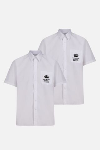 2 PACK Short sleeve shirt badged with the logo for The British School Warsaw