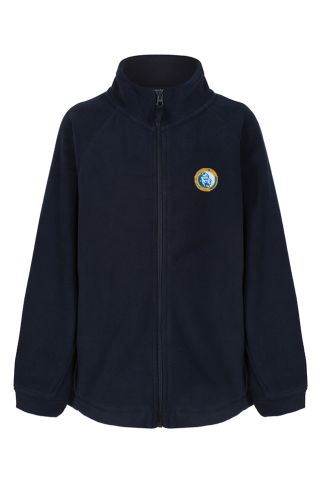 Navy Fleece badged with school logo