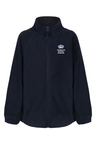 Fleece badged with the logo for The British School Warsaw