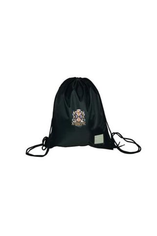 Navy gym bag badged with school logo for Montessori International Bordeaux