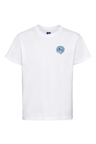 White T-Shirt Badged with Westfield Primary School Logo (Single Pack)