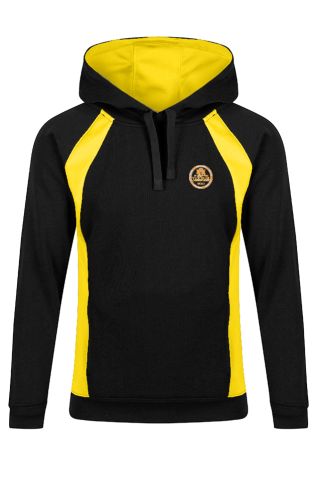 Sports hoody black/yellow badged with school logo for The Park Community School