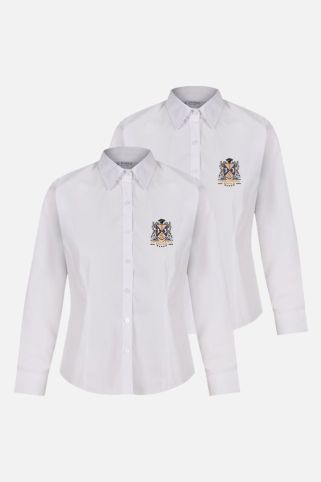 2 pack Long sleeve blouse badged with school logo for Montessori International Bordeaux