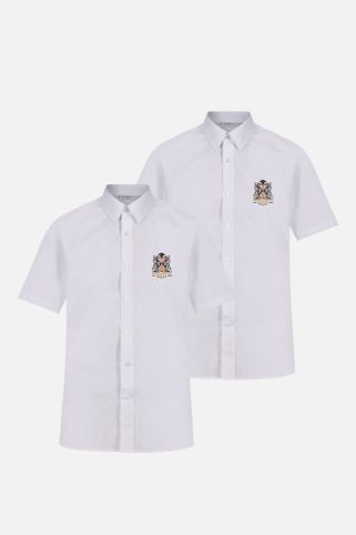 2 pack Short sleeve shirt badged with school logo for Montessori International Bordeaux