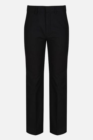 Junior Boys' Classic Fit Stain Resistant School Trousers Black (2-13 Years)