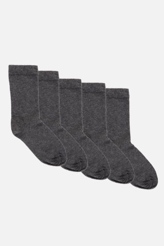 5 Pack Soft & Durable Cotton Rich School Socks (2-14+ Years)