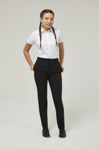 Senior Girls Fit Tailored Tapered Leg School Trousers (11-16+ Years)
