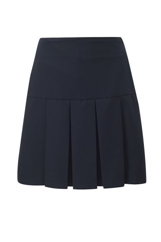 Drop waist pleated skirt
