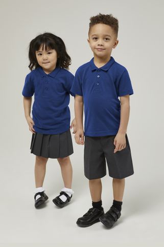 Standard Fit Short Sleeve Made to Last School Polo Shirt Bright Blue (1-16+ Years)
