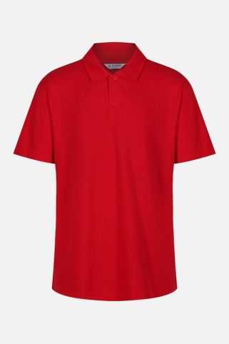 Standard Fit Short Sleeve Made to Last School Polo Shirt Bright Red (1-16+ Years)