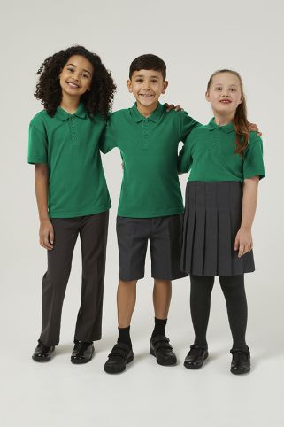 Standard Fit Short Sleeve Made to Last School Polo Shirt Emerald Green (1-16+ Years)